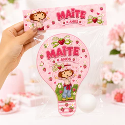 Kit 30 Pares Raquete Ping Pong Personalizada Lembrancinha Festa Infantil