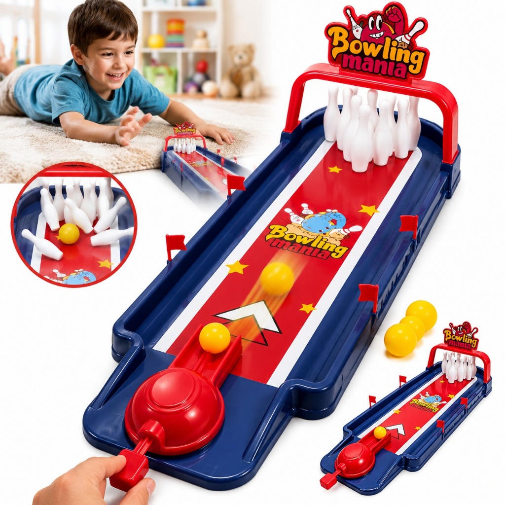 Mini Boliche Infantil Jogo De Tabuleiro Grande De Mesa