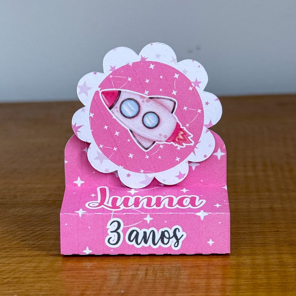 Porta bis duplo Astronauta MENINA -- PRONTA ENTREGA Festa lembrancinhas mimos decoração personalizados