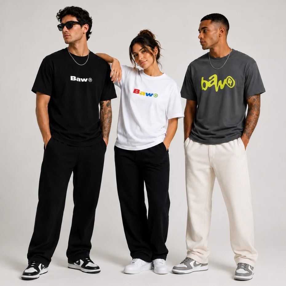 Kit 3 camisetas streetwear unissex BAW oversized camisa