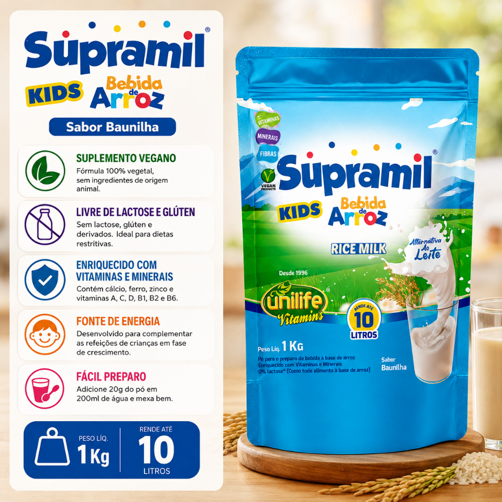 Supramil Bebida de Arroz Kids Unilife 1Kg