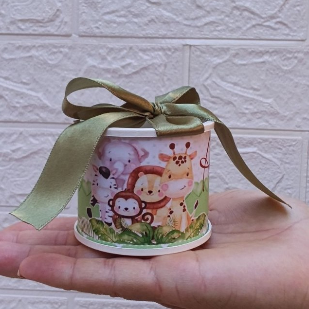 Kit Tubolata Safari Menino Personalizada Lembrancinhas / chá de bebê/ revelação/ batizado/ maternidade/ aniversário 5x6