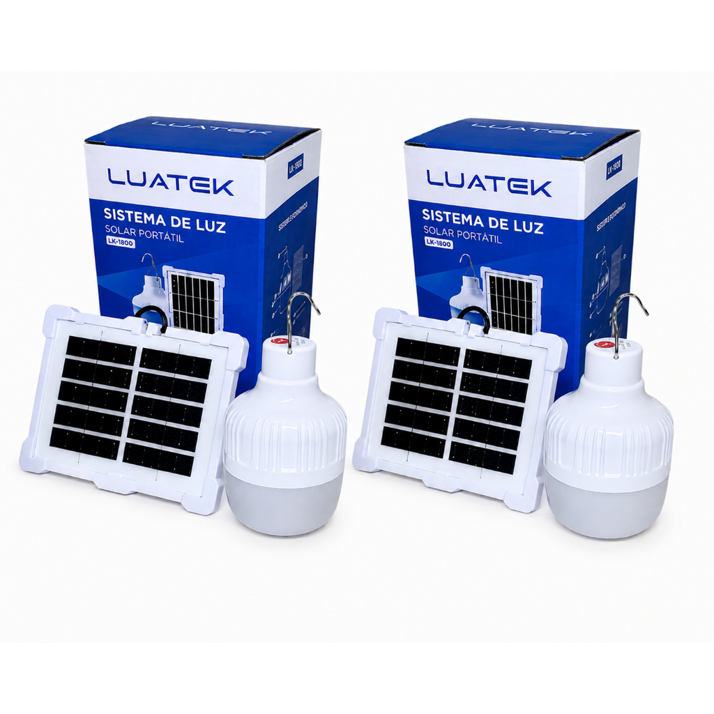 Kit 2 Peças Lâmpada Solar Camping Lampião Led Potente Recarregável Barraca Lamparina Luz de Emergência Portátil