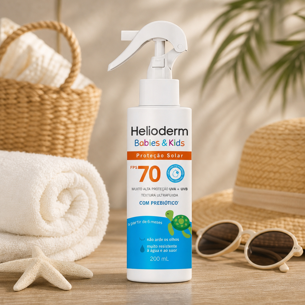 HELIODERM BABIES E KIDS PROTEÇÃO SOLAR FPS 70