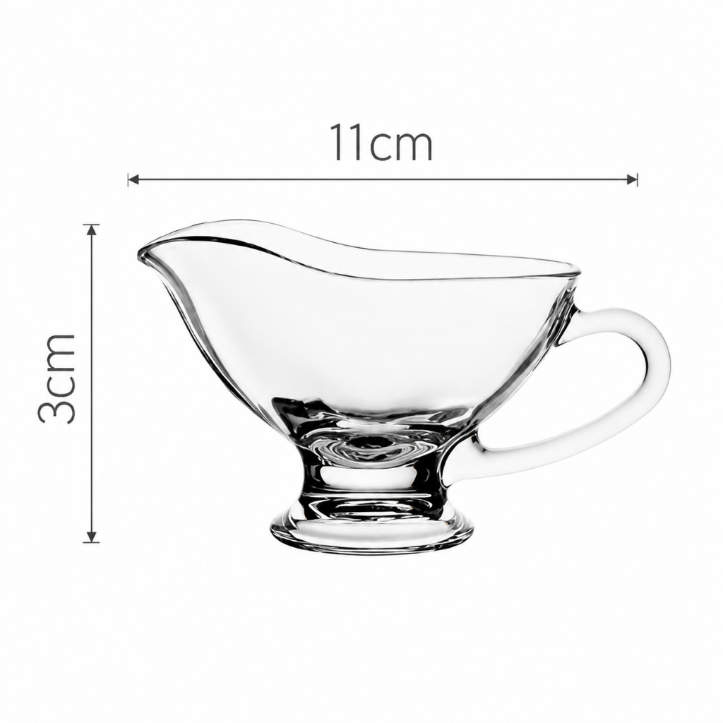 70ml Molheira de Vidro Transparente Elegante com Alça para Molhos e Temperos