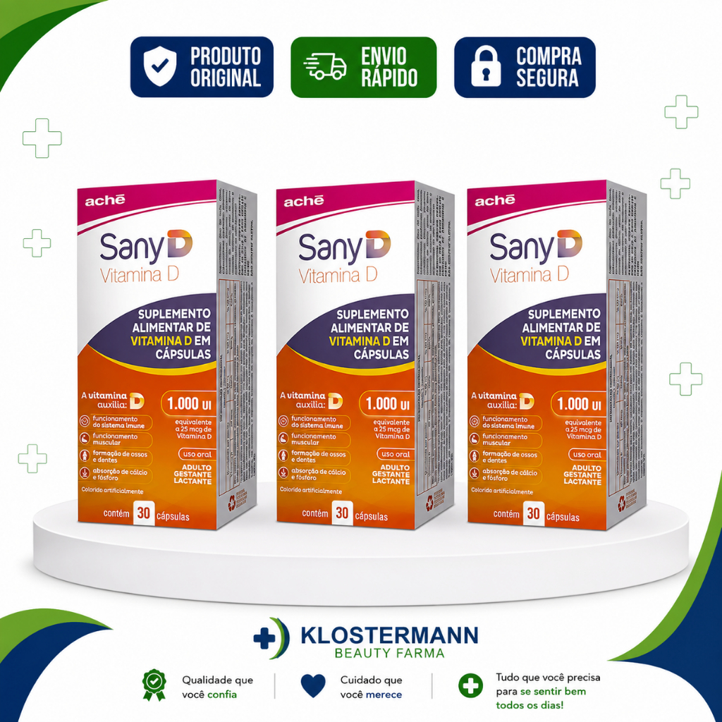 Kit 03 Suplemento Sany D 1.000Ui Com 30 Cápsulas - Ache