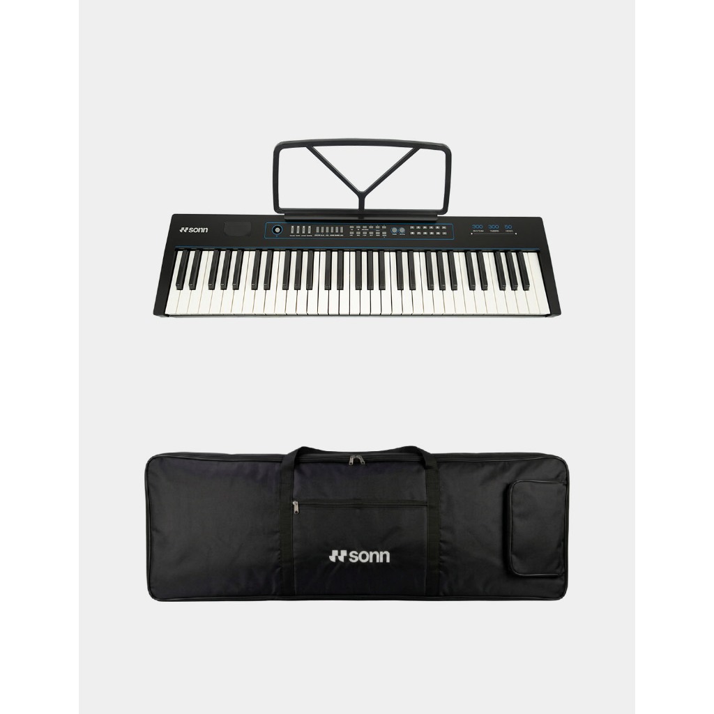 Kit Teclado Musical Sonn SN-TC01 + Capa, 300 Timbres e Ritmos, Função sustain Bivolt, Metrônomo e Gravação