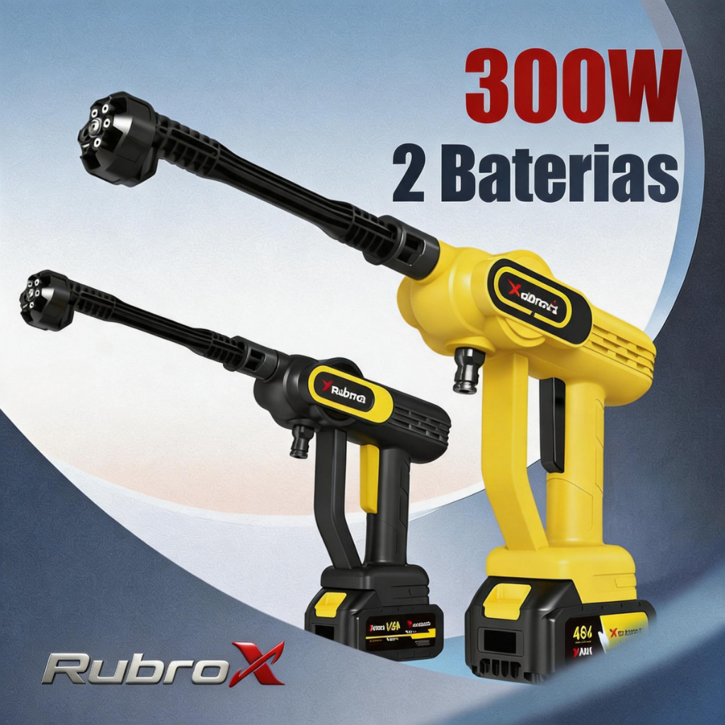 RubroX 200W/300W Lavadora Recarregável Portátil Alta Pressão Snow Foam Manual Versão Super Upgrade