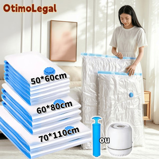 Kit 3/5/10 Sacos A Vácuo Grande 110x70 Organizador Edredom Cobertor P/ Guarda Roupa Com/S…