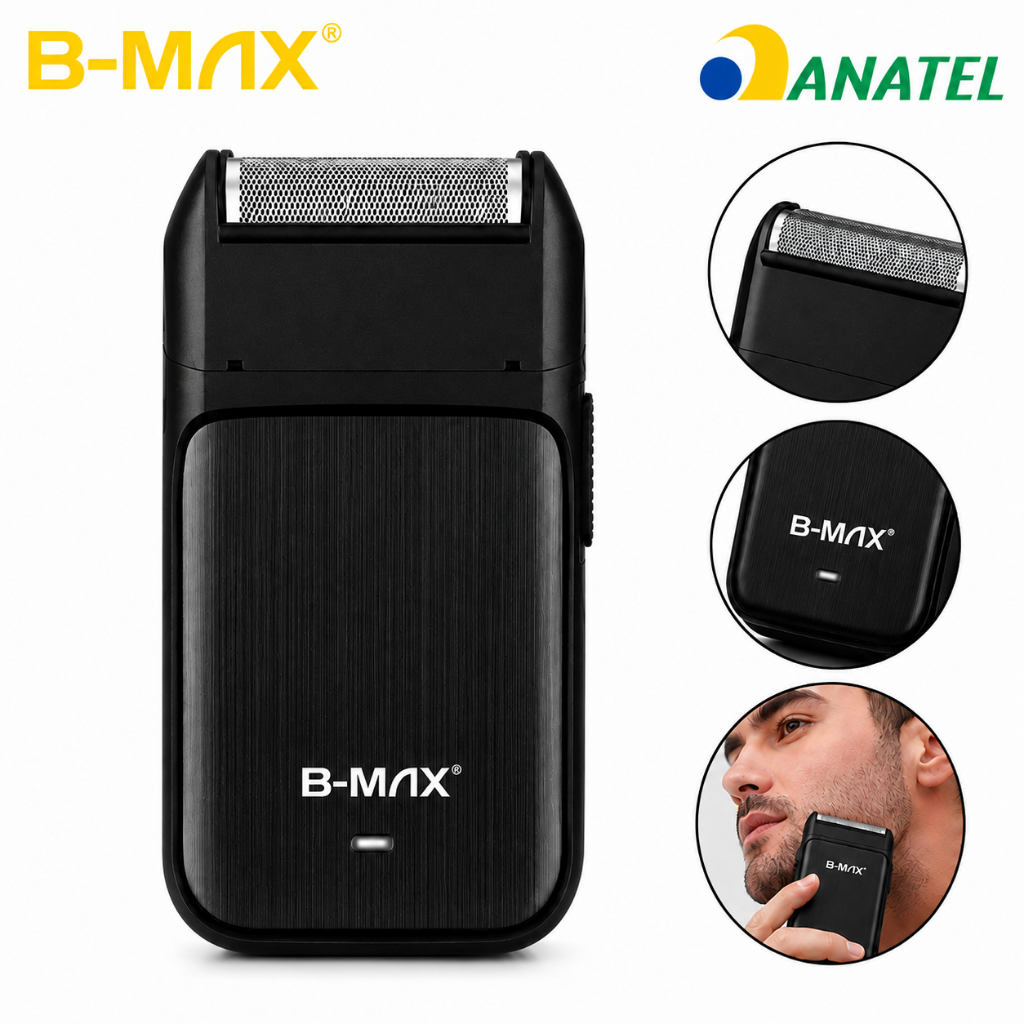 Maquina de Acabamento Shaver Aparador Barba Premium B-MAX Sem Fio Original