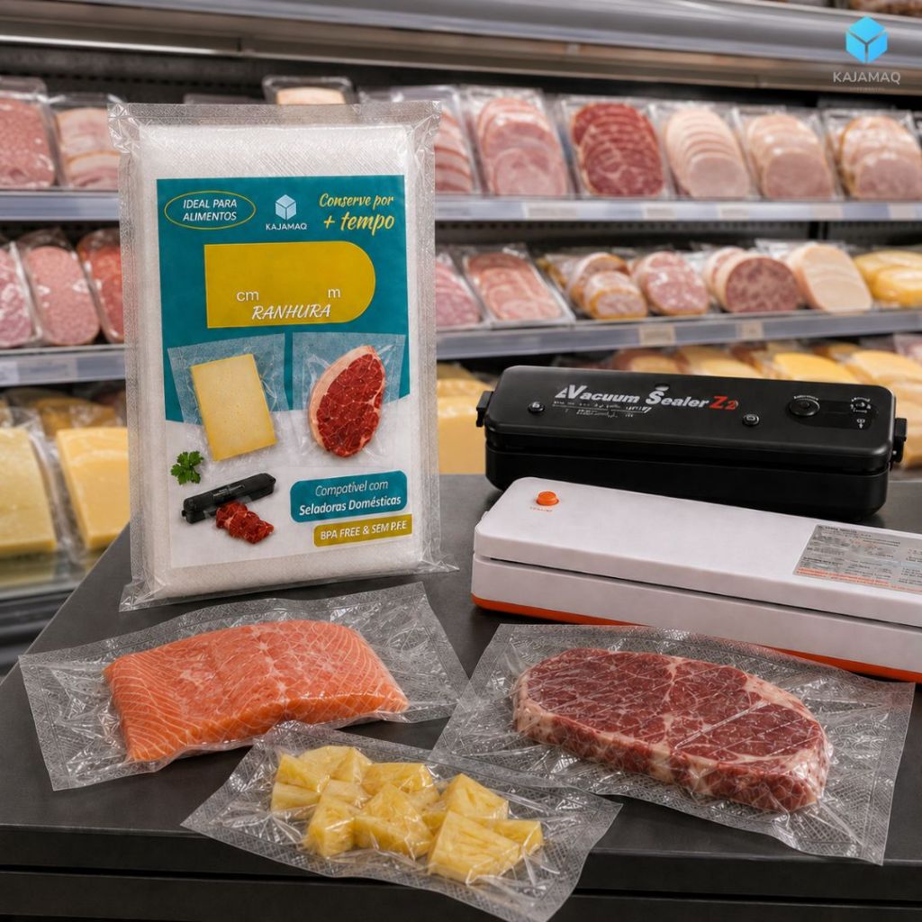 50 Saco A Vacuo com Ranhura Kit Embalagem para Seladora Domestica Vacuum Sealer Sacos Embalar Alimentos