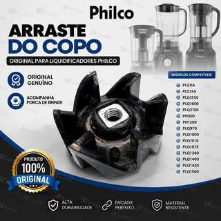 Arraste Do Copo Original Liquidificadores Philco PH700 PH800 PH900 PH1200 ( NÃO serve em copo GENÉRICO, NÃO insista )