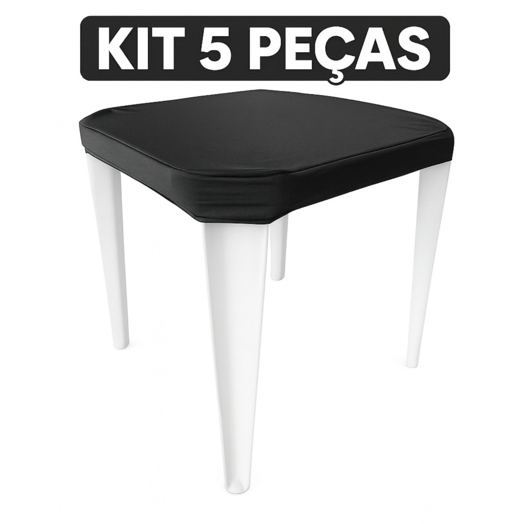 01 A 05 Capas Para Mesa De Plástico 70X70 Restaurantes Bar Lanchonete Couro Ecológico