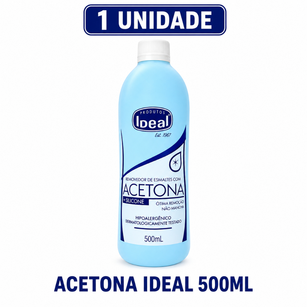 Removedor de Esmalte IDEAL com Acetona e Silicone 500ml