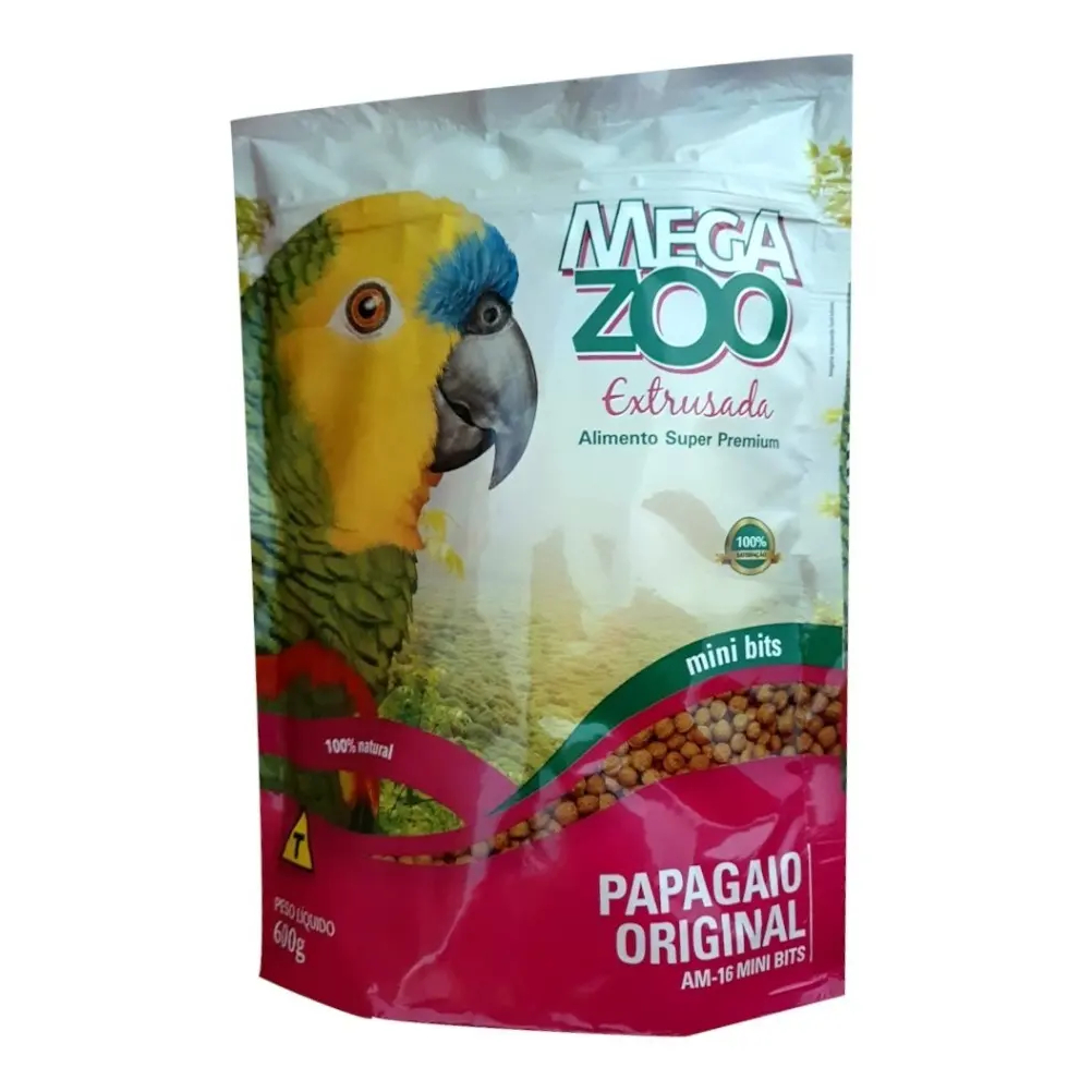 Ração Megazoo Papagaio Extrusada Mini AM16 600 gr