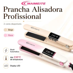 MAIMEITE Professional Hair Straightener 230°C Nano Titanium Bivolt – Prancha Alisadora de Cabelo