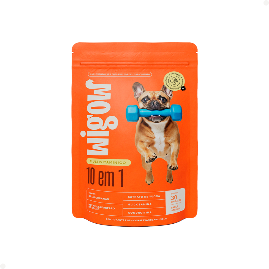 Suplemento para Cachorro Vitamina para Cachorro Suplemento Wigow Multivitamínico Salmão 84g