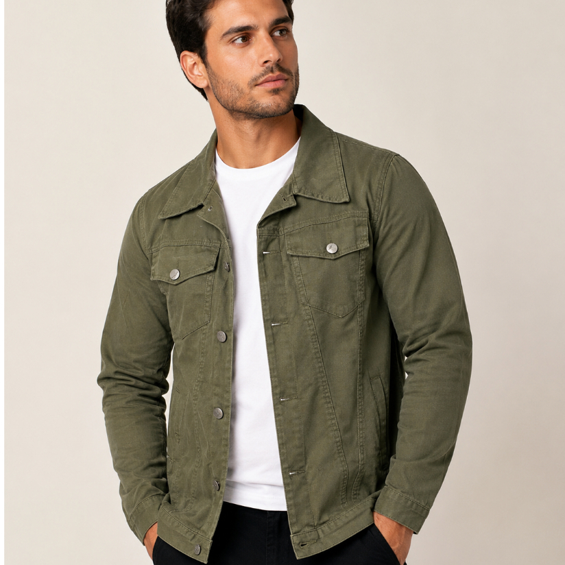 Jaqueta Jeans Masculina 100% Algodão Premium Casaco Blusa de Frio Inverno