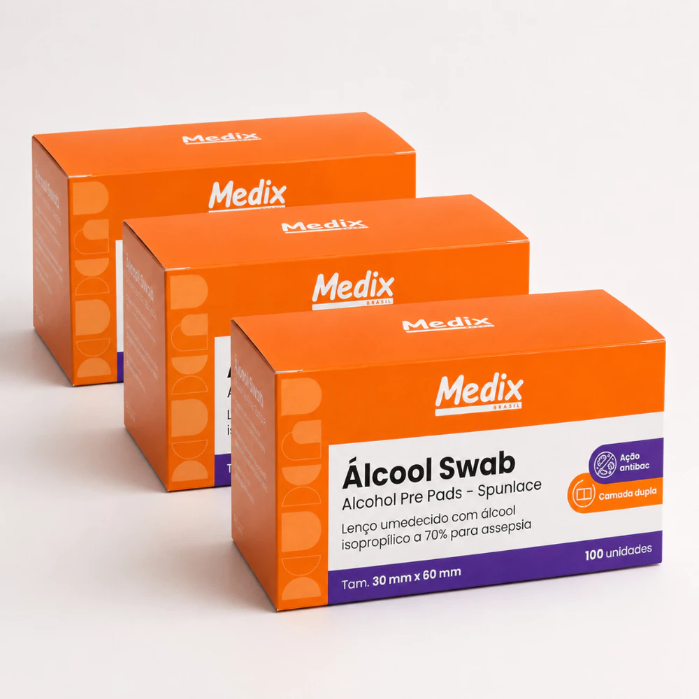 Alcool Swab 70% Saches Lencos Umedecidos Medix