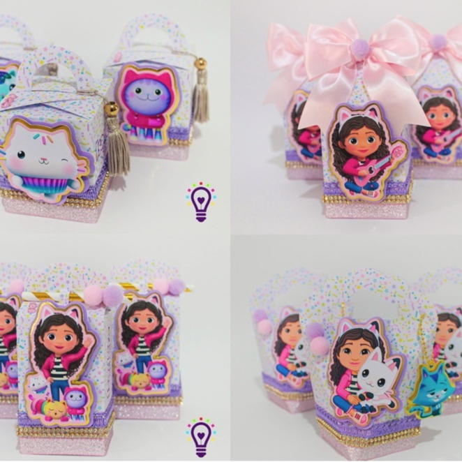 Caixas Personalizadas A Casa Mágica da Gabby – Lembrancinha / Festa Infantil / Aniversário