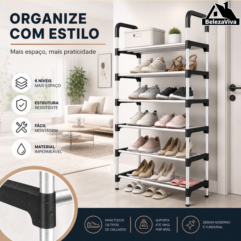 7 Andares Premium Sapateira De Porta Organizadora Para Sapatos Organizador Quarto Sapateira