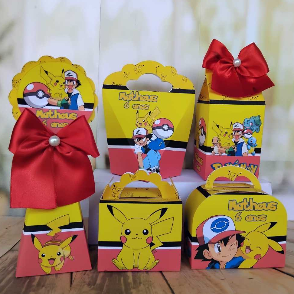 Kit Festa Infantil Personalizado Caixinhas Lembrancinhas Aniversário POKÉMON