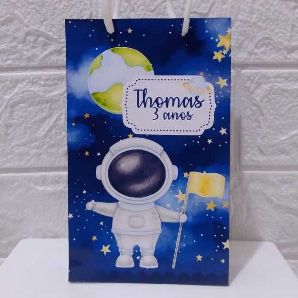 Sacolinha Personalizada ASTRONAUTA MENINO – Lembrancinha- PARA MONTAR