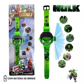 Relogio sonic Hulk spider man stitch digital projetor de imagens infantil brinquedo personagens