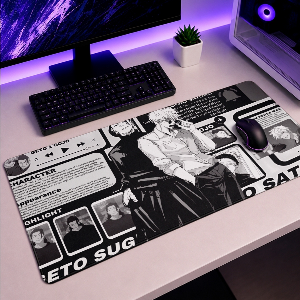 Mouse Pad Gamer gojo  90x40 70x35 50X40 25x20 Anime Informática