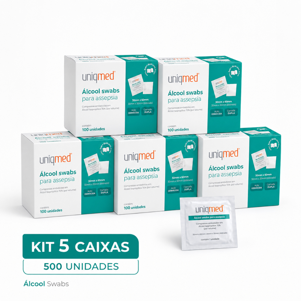 Alcool Swab 70% Saches Lencos Umedecidos Uniqmed