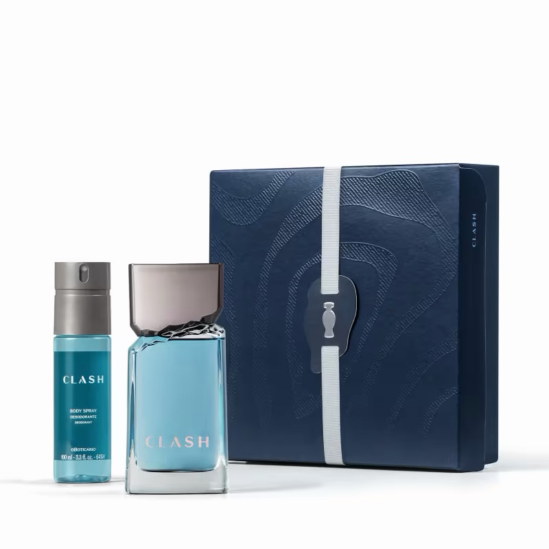 kit presente estojo class desodorante colonia e body spray da linha
