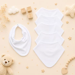 Kit babador bandana infantil branco