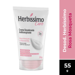 Creme Desodorante Antitranspirante Herbíssimo Care Rosa Mosqueta e Niacinamida 55g