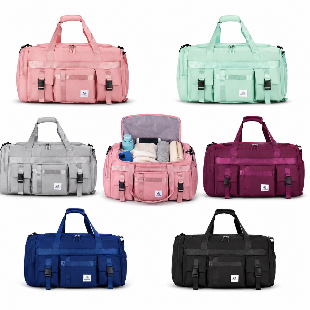 Bolsa Mala bordo Grande Esportiva Masculina Feminina Bolsa de Viagem com Alça Transversal Ajustável