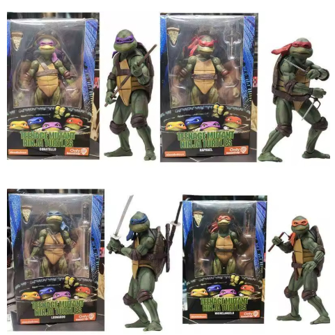 Figura de Ação Articulada 7 Polegadas Modelo Colecionável Tartarugas Ninja
