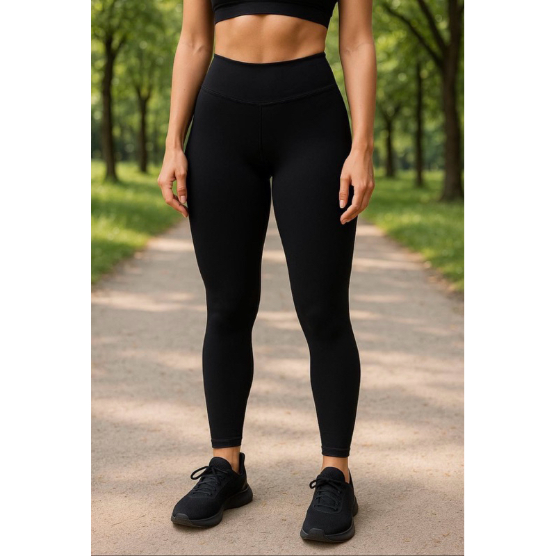 Calça Legging  Academia Feminina Cintura Alta Não Transparente Tecido Grosso Poliamida Lycra