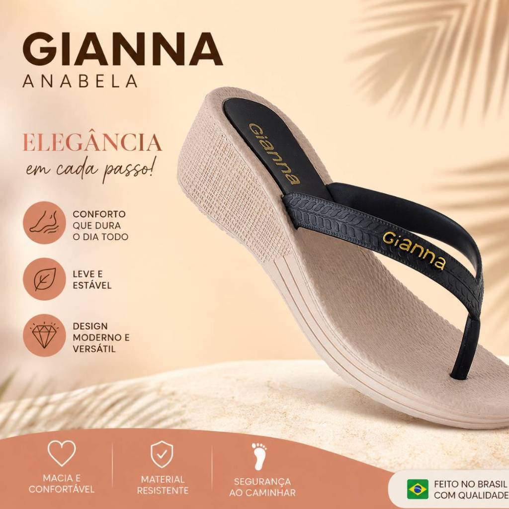 Tamanco Feminino Plataforma Confortável Original Calce Fácil Salto Grosso 4cm Casual Leve Macio