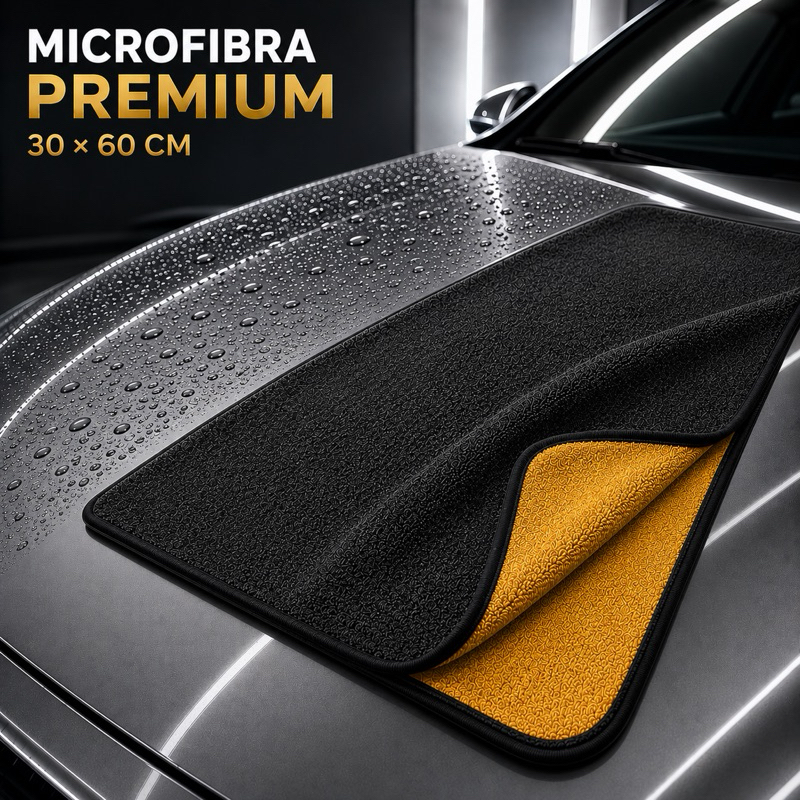 Pano Microfibra Toalha Grande 30x60cm para Carro Toalha Automotiva Lavagem Secagem e Polimento