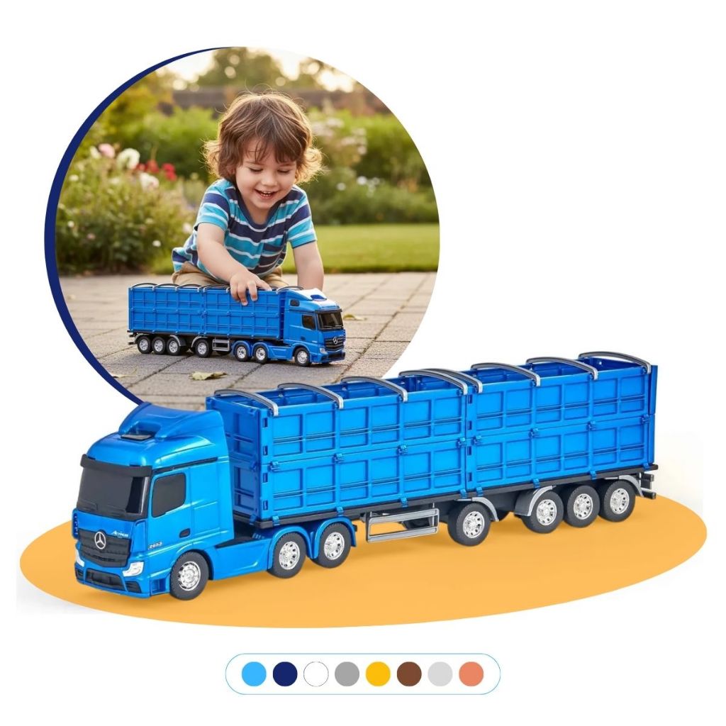 Caminhão Infantil Menino Miniatura Mercedes Benz Actros Graneleiro