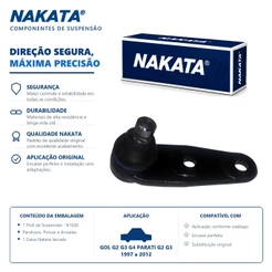 Pivo De Suspensão Inferior Gol G2 G3 G4 Parati G2 G3 G4 Saveiro G2 G3 G4 1997 a 2012 – Nakata N1020