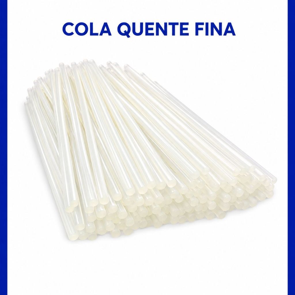 Kit Bastão Cola Quente Com 10/20/30/40/50 Refil Bastão Cola Quente Fina ESBRANQUIÇADA