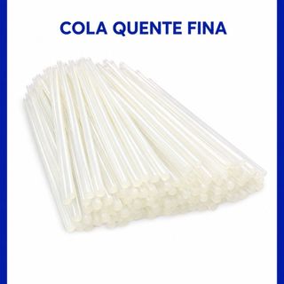 Kit Bastão Cola Quente Com 10/20/30/40/50 Refil Bastão Cola Quente Fina ESBRANQUIÇADA