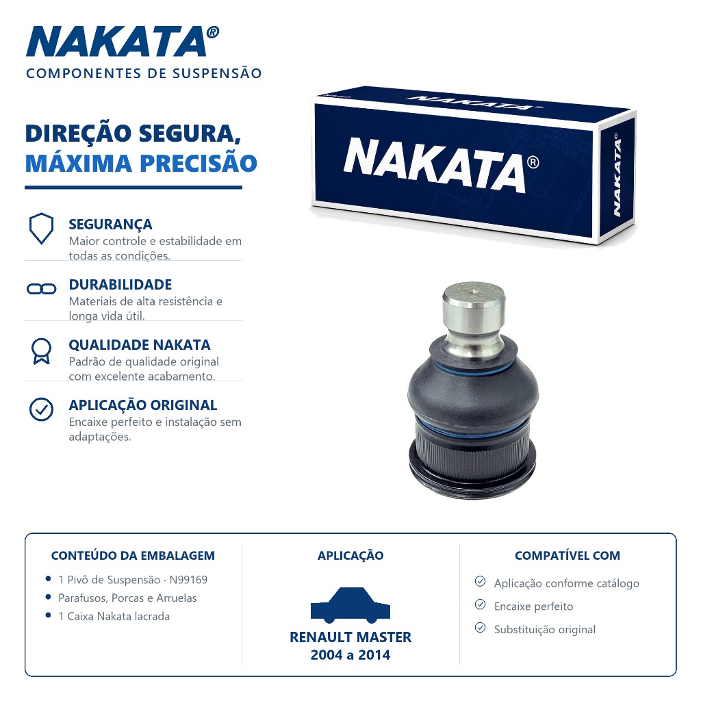 Pivo De Suspensão Renault Master 2004 a 2014 – Nakata N99169