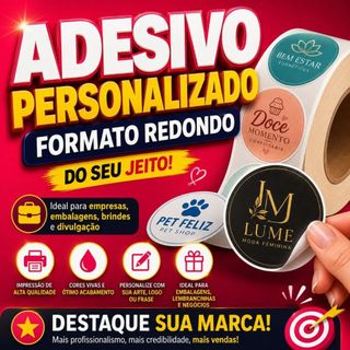 Adesivo Personalizado Arte |  4x4  | Etiqueta Resistente a água Brilhante Premium Logo Em…