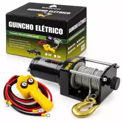 Guincho Elétrico 3000lb 1361 Kg para Bateria 12 Volts para Quadriculo Jipe Jeepp Carretinha