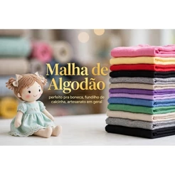 1kg Malha de Algodao 100% Algodao Para Boneca De Pano Artesanato Em Geral
