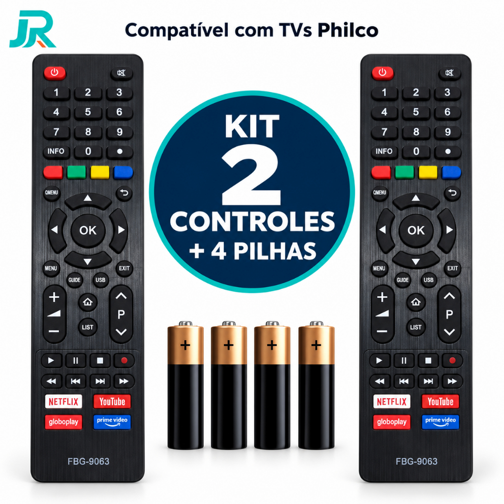 Controle Remoto Compatível com TV Philco Smart Netflix YouTube Globoplay Prime Video