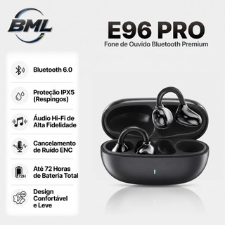 BML Fone de Ouvido Bluetooth Sem Fio Clipe De Orelha Som HD Redução de Ruído ENC, Esporte…