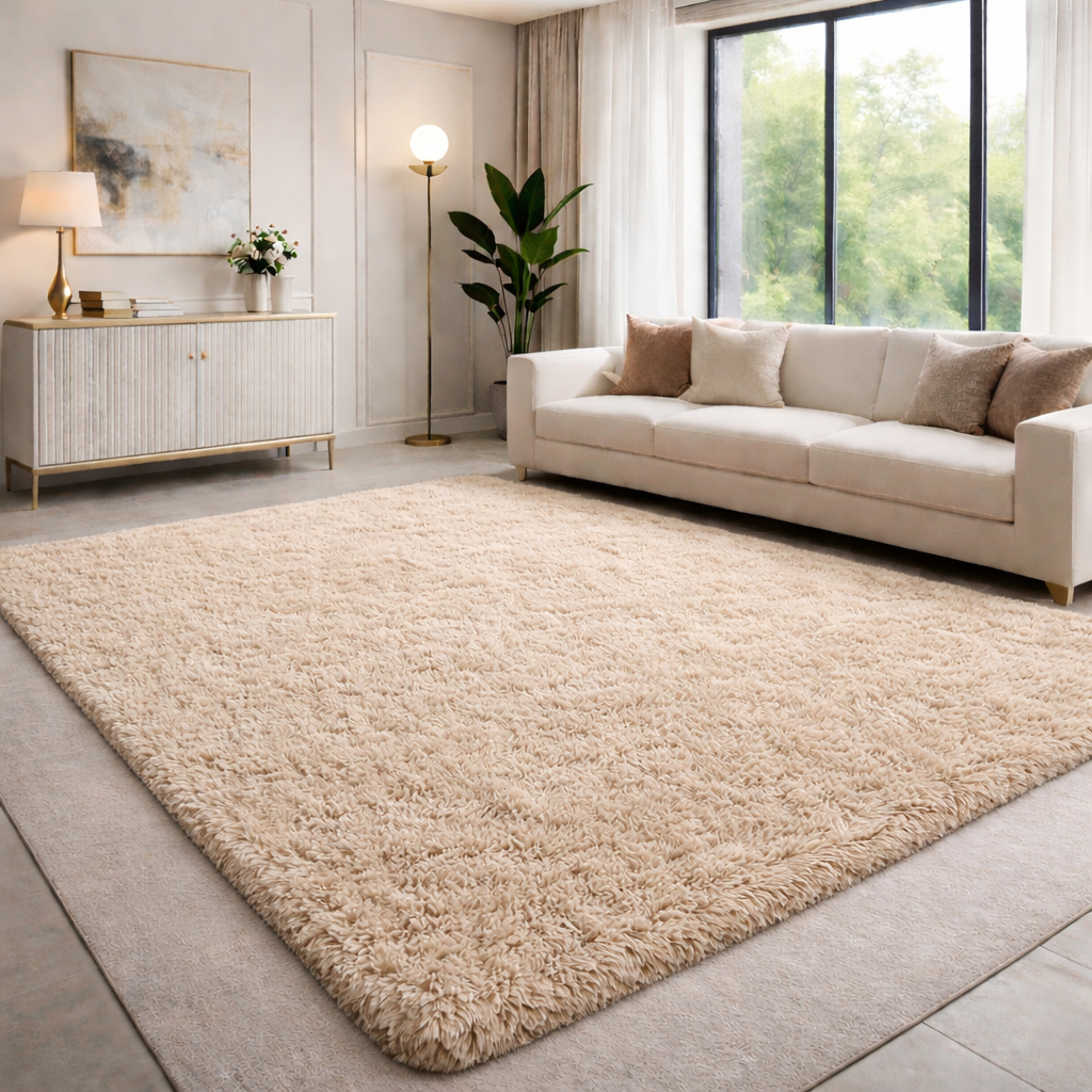 Tapete 2,00x1,50 Sala Peludo Quarto Elegante Para Casa Antiderrapante Diversas Cores Não Solta Pelo