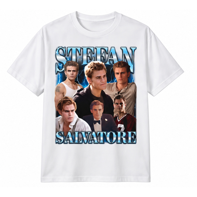 Camiseta Stefan Salvatore The Vampire Diaries Estampada 100% Algodão Unissex